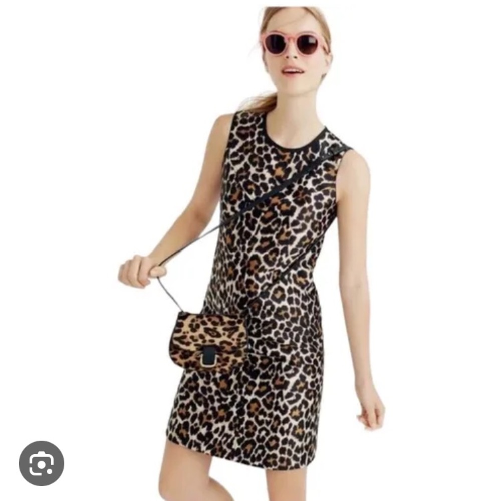 NWT J Crew Leopard Print Dress Size 4